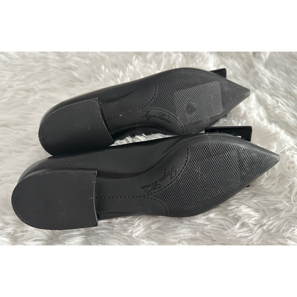 Roger Vivier Gommettine Ball‎ Black leather ballet flat Shoes 35 - Picture 7 of 10